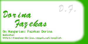 dorina fazekas business card